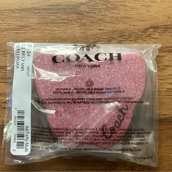 Coach Glitter Butterfly Compact Mirror - Picture 2 of 2
